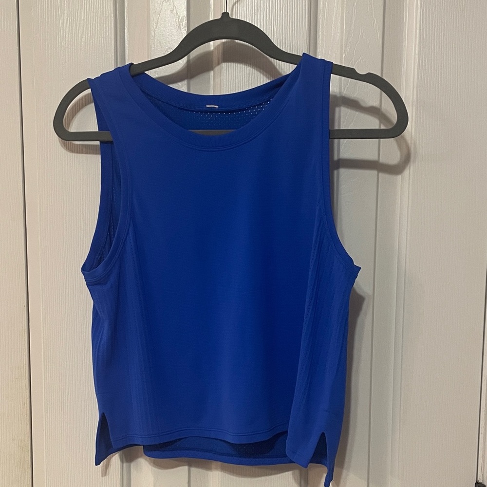 Lululemon Blue Cropped Workout Tank